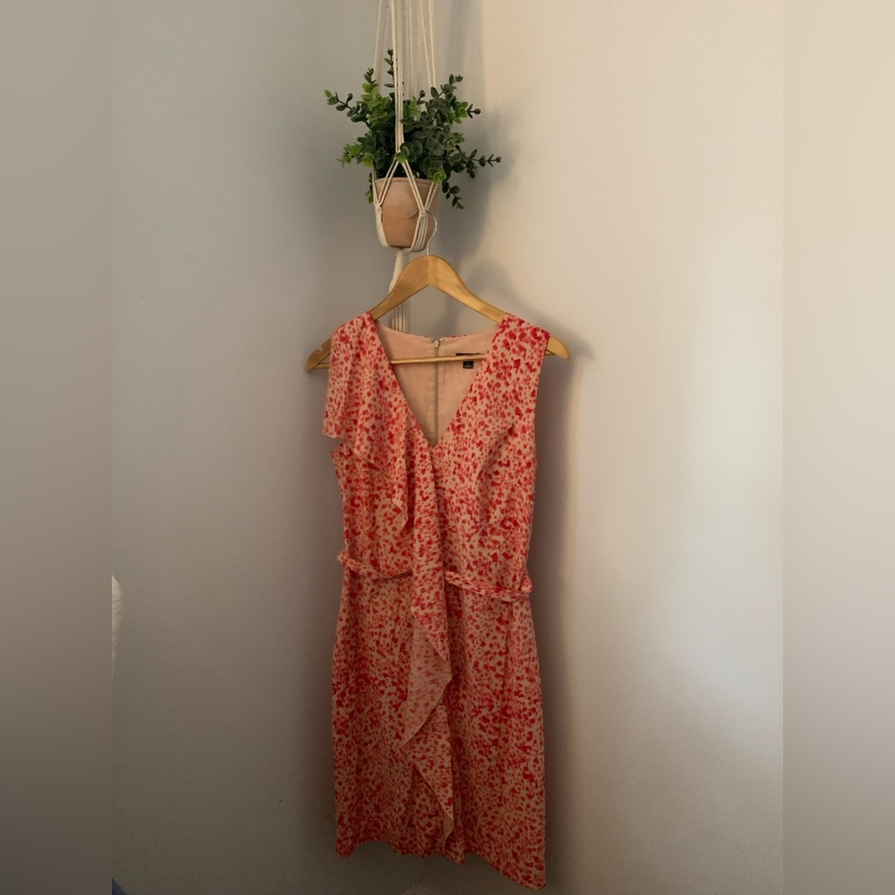 Ann Taylor Ruffled Midi Dress Size 6